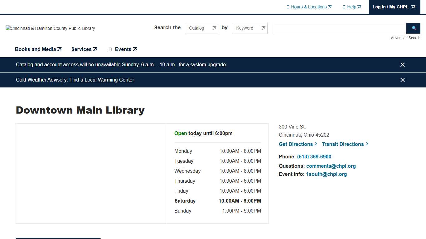 Downtown Main Library Cincinnati & Hamilton County Public Library