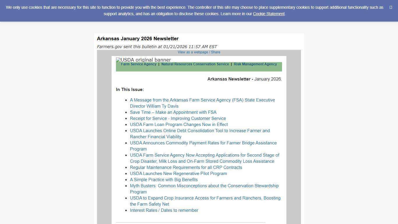 Arkansas January 2026 Newsletter